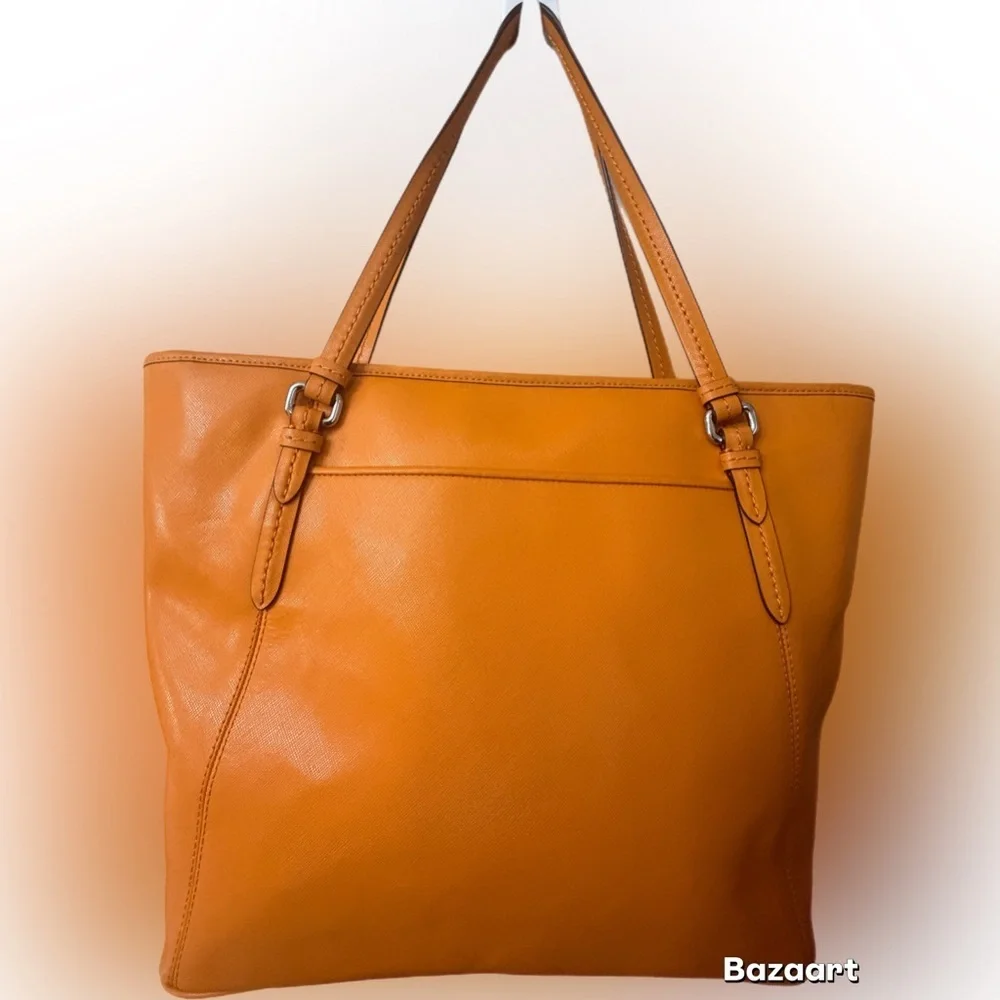 Coach Vibrant Orange Tote Bag#F27349